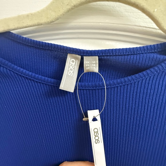 ASOS Maternity Ribbed Blue Dress - Picture 2 of 3